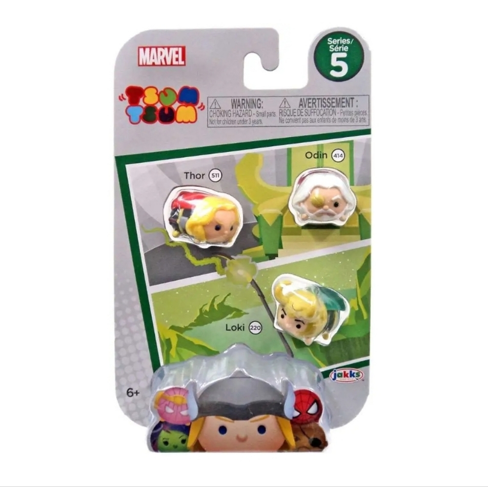 Marvel Tsum Tsum Series 5 - Thor, Odin & Loki Minifigure 3-Pack